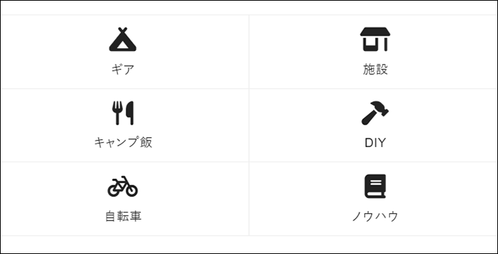 各メニューを設定する